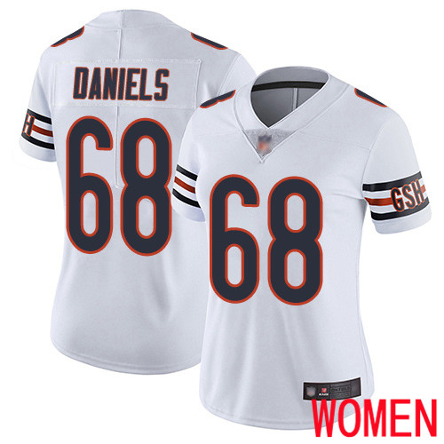Chicago Bears Limited White Women James Daniels Road Jersey NFL Football #68 Vapor Untouchable->youth nfl jersey->Youth Jersey